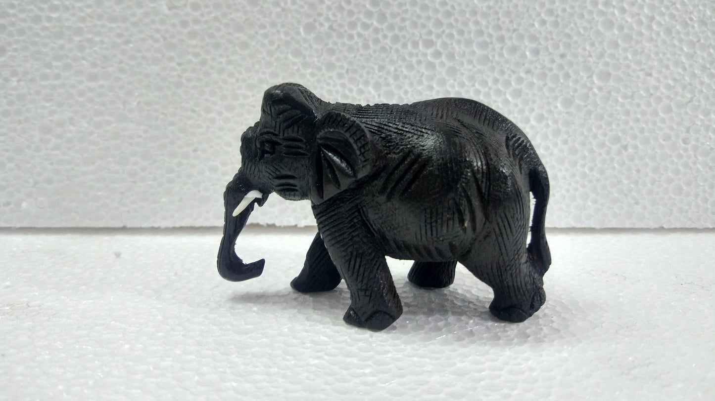 Black Wooden Elephant