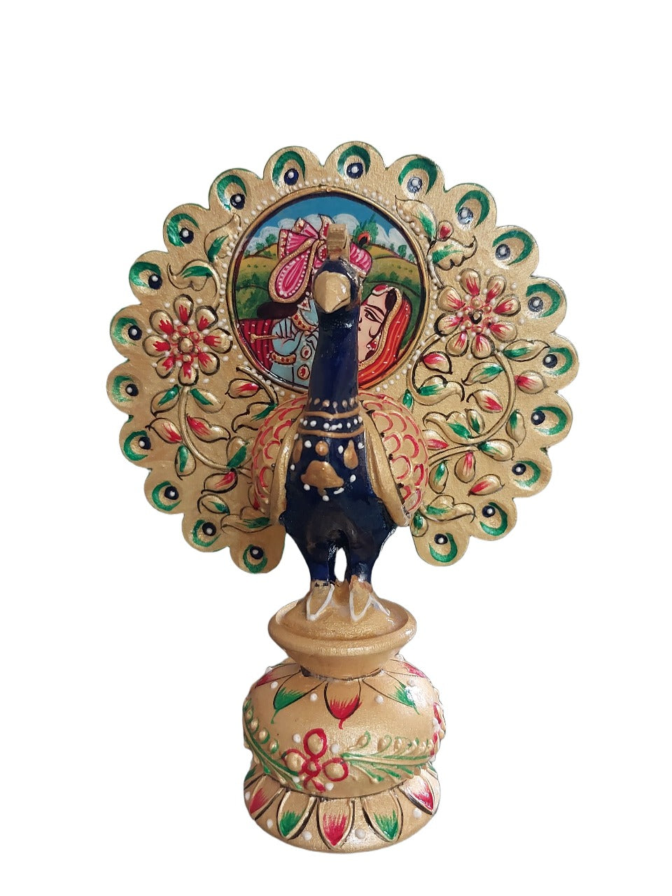 Handcrafted Wooden Peacock – Hand-Painted Premium Decor