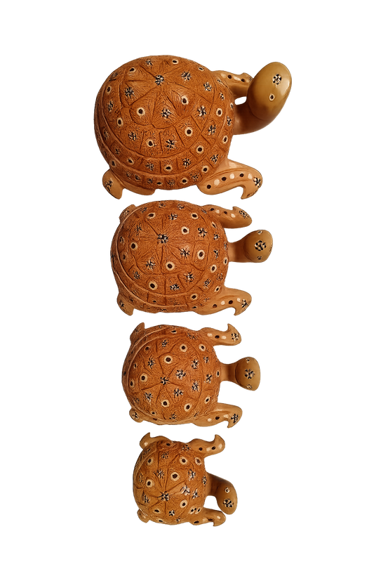 Premium Handcrafted Wooden Tortoise – Elegant Home Décor Showpiece