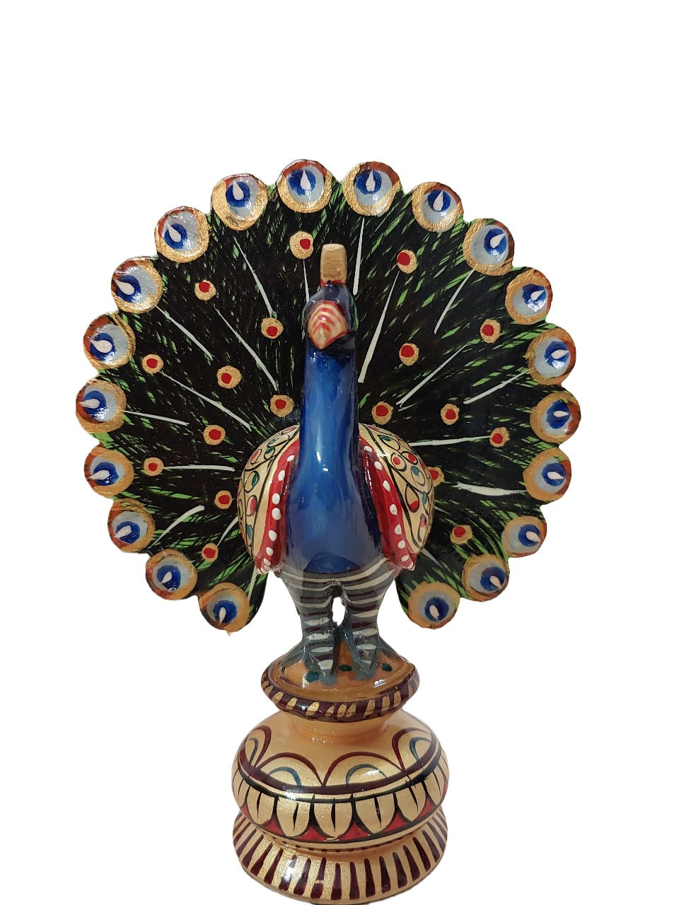 Handcrafted Wooden Peacock – Hand-Painted Premium Decor