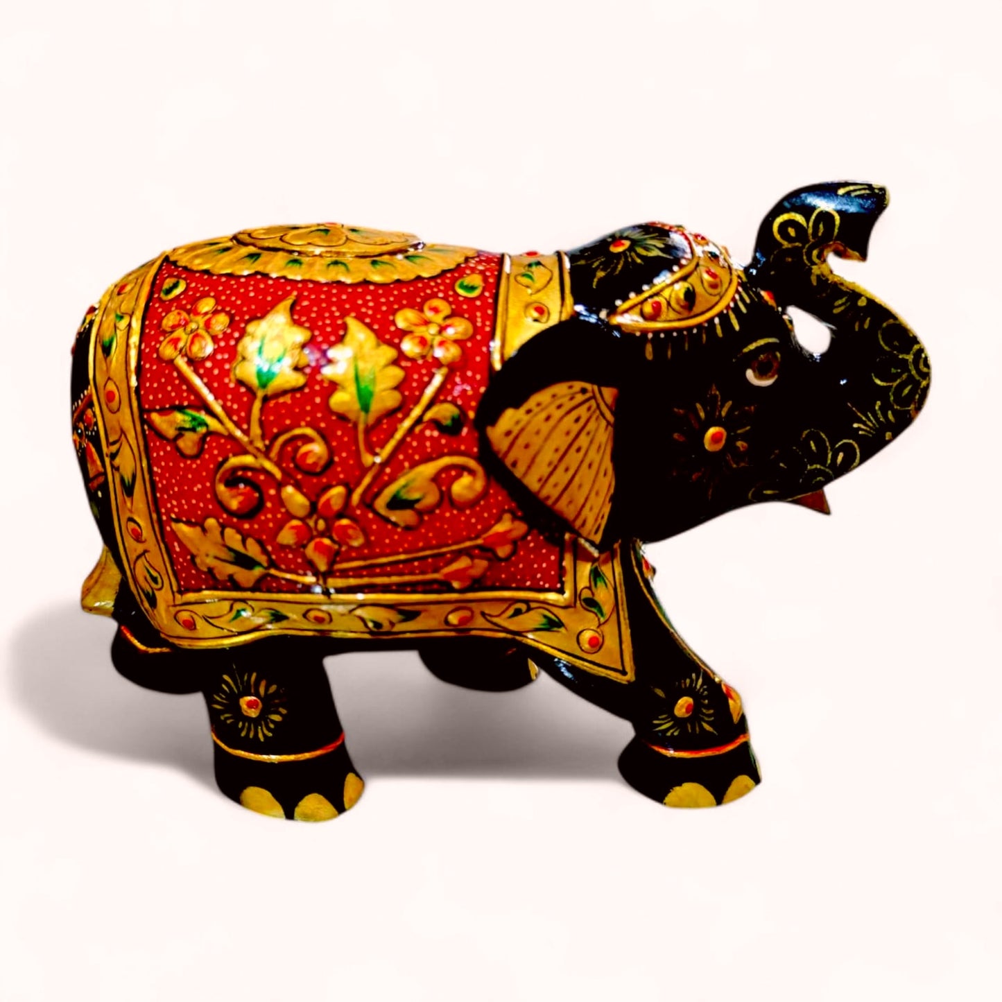 Mini Wooden Elephant – 4 Inch Handcrafted Piece.